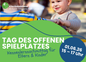 Herzliche Einladung zum Tag des offenen Spielplatzes